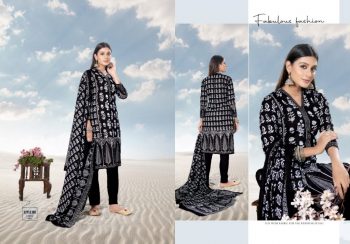 Keval Fab Alija Black and White Muharram Suits