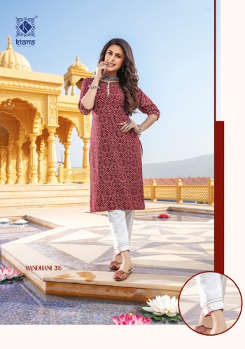 Kiana Bandhani vol 2 Kurtis with pant catalog wholesaler