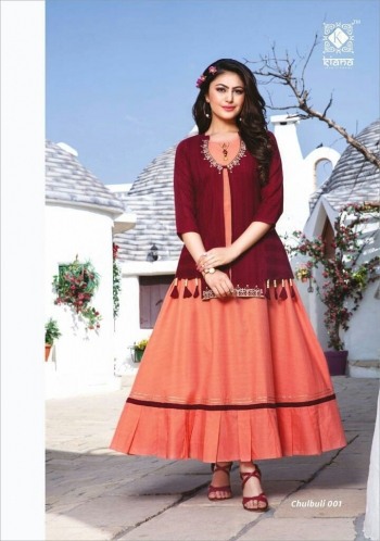 Kiana Chulbuli Party wear kurtis with koti wholesale price