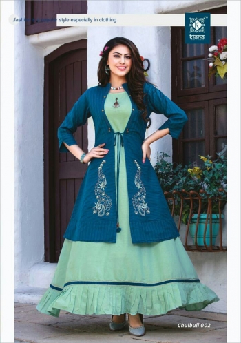 Kiana Chulbuli Party wear kurtis with koti wholesale price