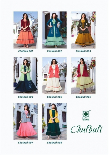 Kiana Chulbuli Party wear kurtis with koti wholesale price