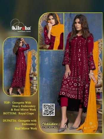 Kilruba Chikankari Georgette pakistani Suits wholesaler