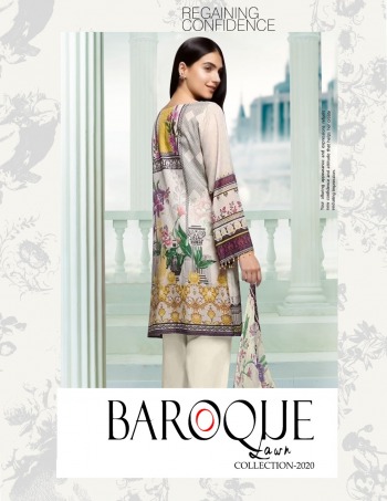 King Of Cotton Baroque lawn 2020 pakistani dress wholesale price