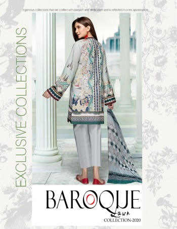 King Of Cotton Baroque lawn 2020 pakistani dress wholesale price