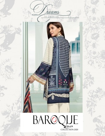 King Of Cotton Baroque lawn 2020 pakistani dress wholesale price