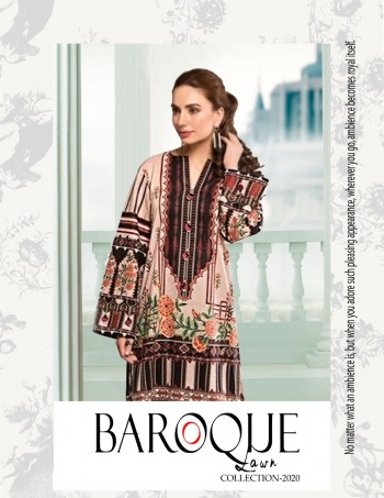 King Of Cotton Baroque lawn 2020 pakistani dress wholesale price