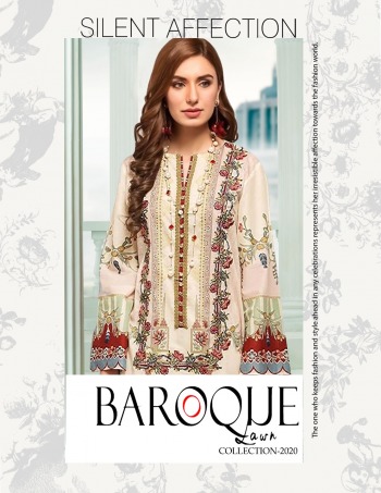 King Of Cotton Baroque lawn 2020 pakistani dress wholesale price