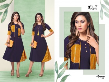 Kinti Anupama Rayon kurtis with Koti wholesale Price