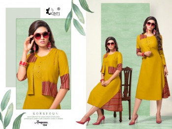 Kinti Anupama Rayon kurtis with Koti wholesale Price