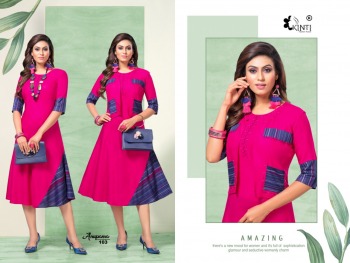 Kinti Anupama Rayon kurtis with Koti wholesale Price