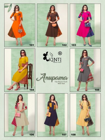 Kinti Anupama Rayon kurtis with Koti wholesale Price