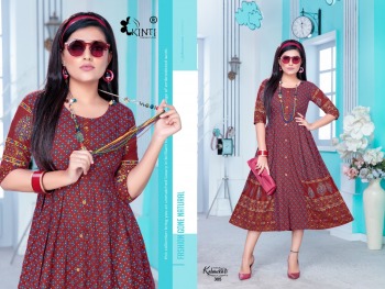 Kinti Kalamkari vol 3 Anarkali kurtis wholesaler