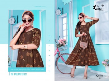 Kinti Kalamkari vol 3 Anarkali kurtis wholesaler