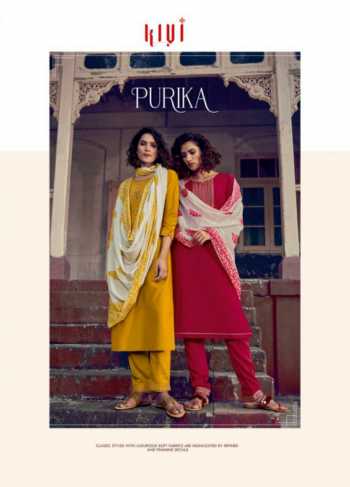 Kivi Purika Linen Silk Salwar Kameez wholesaler
