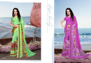 Kodas cube Chiffon dani Print Casual wear Saree catalog