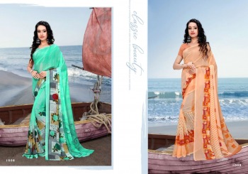 Kodas cube Chiffon dani Print Casual wear Saree catalog