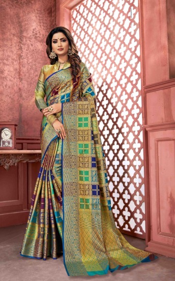 Krishna Puram Banarasi Silk Saree catalog wholesaler