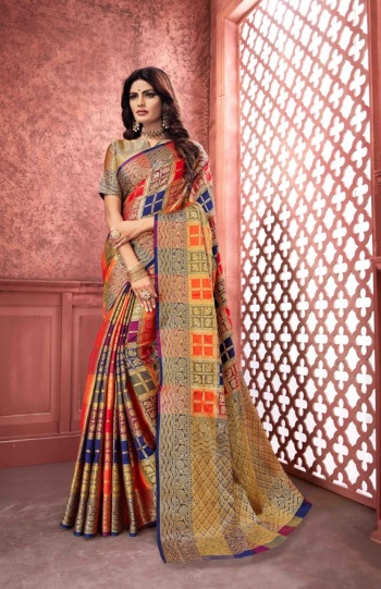 Krishna Puram Banarasi Silk Saree catalog wholesaler