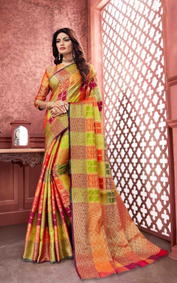 Krishna Puram Banarasi Silk Saree catalog wholesaler