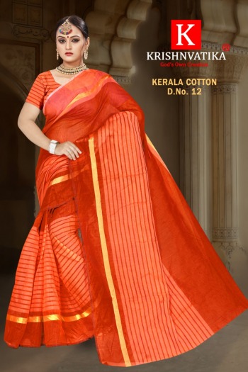 Krishnvatika Kerala Cotton Saree Catalog wholesaler