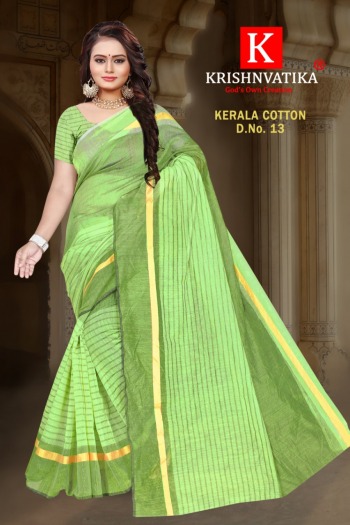 Krishnvatika Kerala Cotton Saree Catalog wholesaler