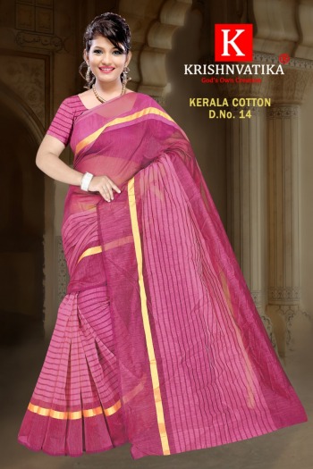 Krishnvatika Kerala Cotton Saree Catalog wholesaler