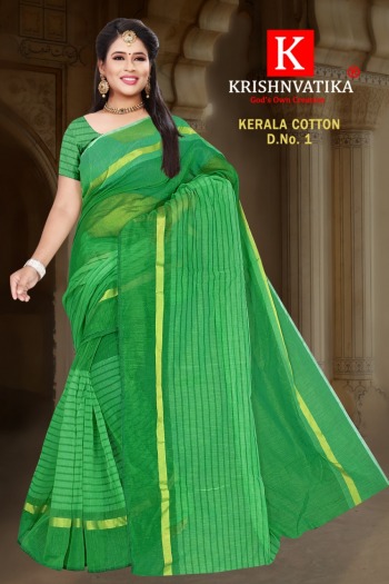 Krishnvatika Kerala Cotton Saree Catalog wholesaler