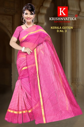 Krishnvatika Kerala Cotton Saree Catalog wholesaler