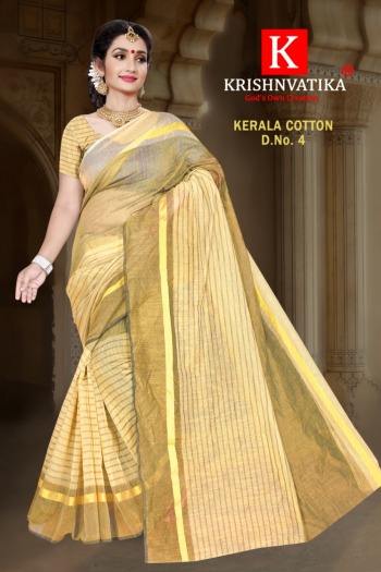 Krishnvatika Kerala Cotton Saree Catalog wholesaler