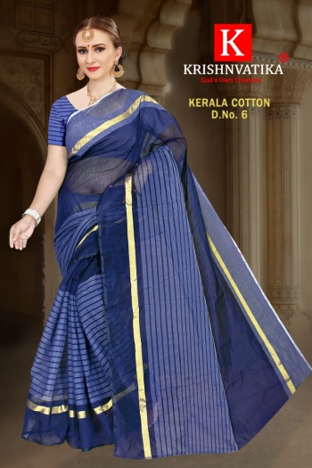 Krishnvatika Kerala Cotton Saree Catalog wholesaler