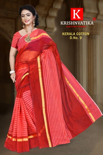 Krishnvatika Kerala Cotton Saree Catalog wholesaler