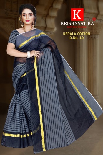 Krishnvatika Kerala Cotton Saree Catalog wholesaler