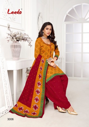 Laado Bandhani Special vol 3 Cotton punjabi dress wholesaler
