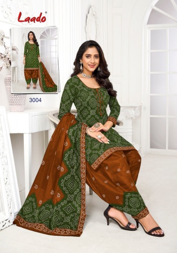 Laado Bandhani Special vol 3 Cotton punjabi dress wholesaler