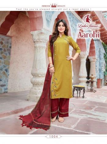 Ladies Flavour Aarohi vol 2 Kurtis with palazzo and Dupatta