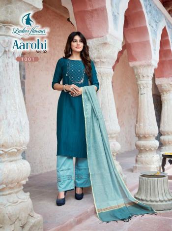 Ladies Flavour Aarohi vol 2 Kurtis with palazzo and Dupatta