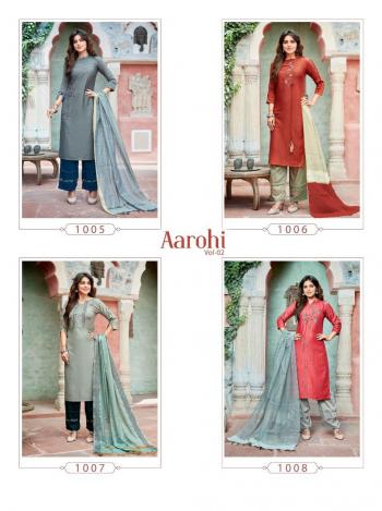 Ladies Flavour Aarohi vol 2 Kurtis with palazzo and Dupatta