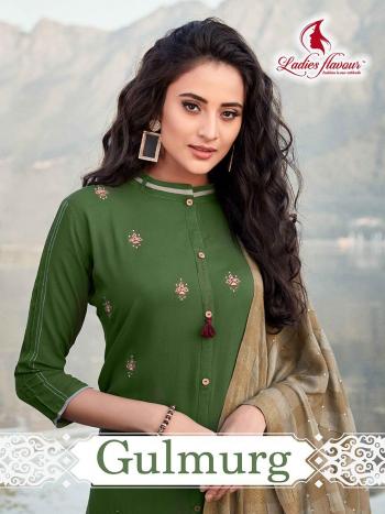 Ladies Flavour Gulmurg kurtis with palazzo and Dupatta wholesaler