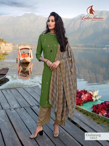 Ladies Flavour Gulmurg kurtis with palazzo and Dupatta wholesaler