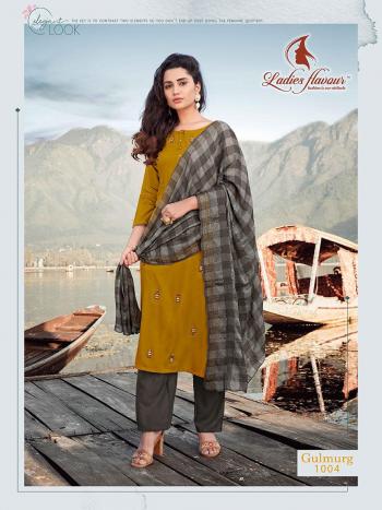 Ladies Flavour Gulmurg kurtis with palazzo and Dupatta wholesaler