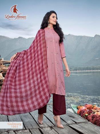 Ladies Flavour Gulmurg kurtis with palazzo and Dupatta wholesaler