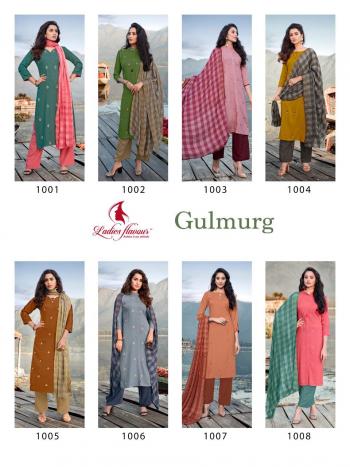 Ladies Flavour Gulmurg kurtis with palazzo and Dupatta wholesaler