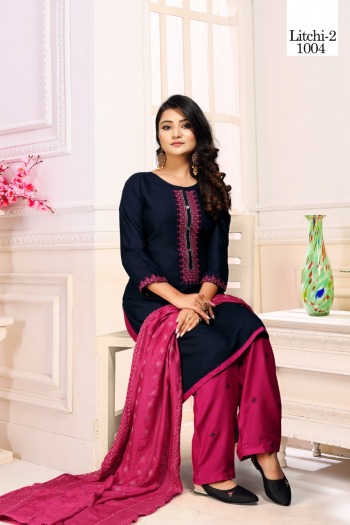 Litchi vol 2 kurtis with Patiyala and dupatta