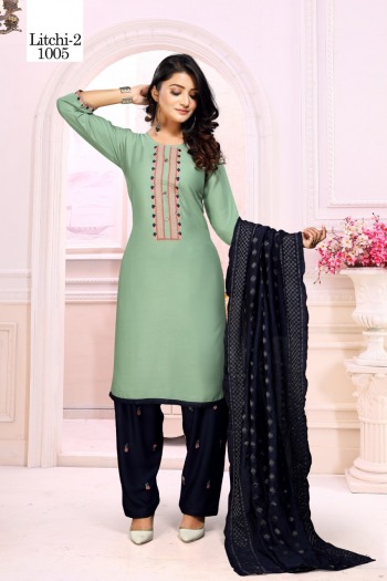 Litchi vol 2 kurtis with Patiyala and dupatta