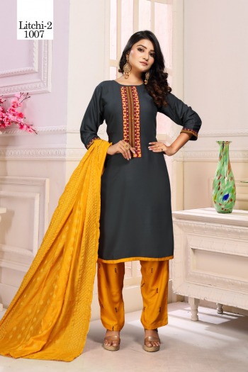 Litchi vol 2 kurtis with Patiyala and dupatta