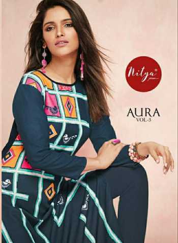 LT Nitya Aura vol 3 Rayon kurtis wholesaler