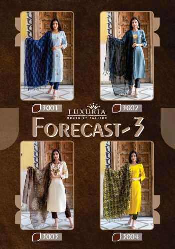 Luxuria House Of fashion Forecast vol 3 Kurtis with Dupatta catalog