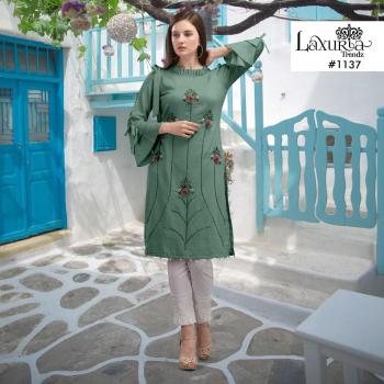 Luxuria trendz Maslin Hand work kurtis with pant wholesaler