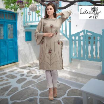 Luxuria trendz Maslin Hand work kurtis with pant wholesaler