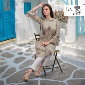 Luxuria trendz Maslin Hand work kurtis with pant wholesaler